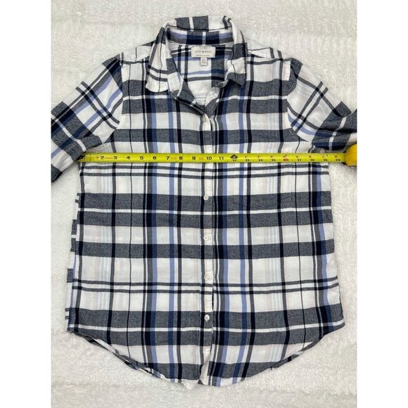 Lucky Brand Womens Plaid Shirt Small Long Sleeve Button Down Top - Picture 5 of 7